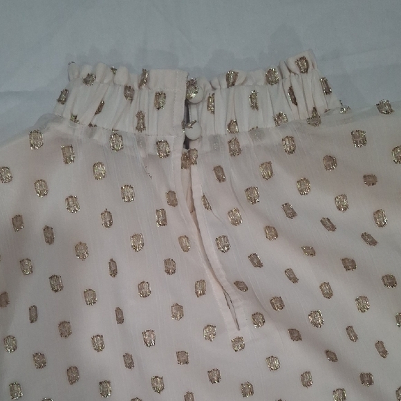 LOFT Cream Puff Sleeve Blouse with Peter Pan Collar - Picture 9 of 12